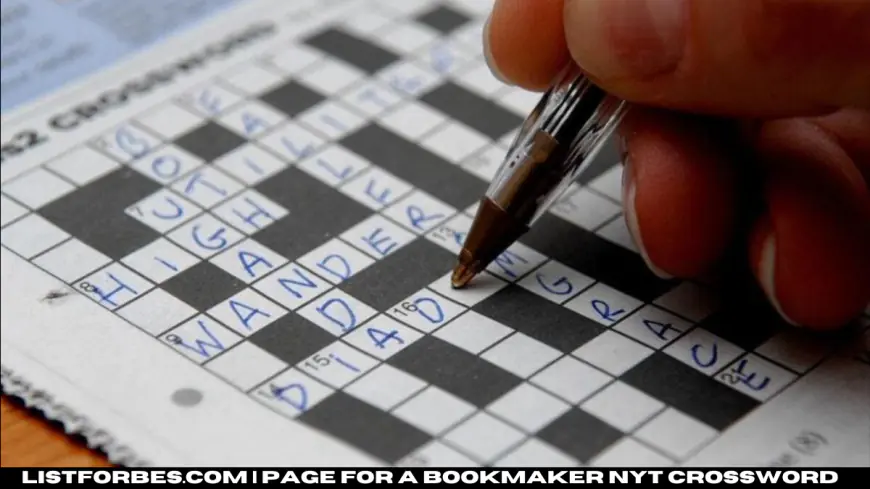 Page for a Bookmaker NYT Crossword