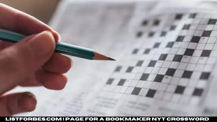 Page for a Bookmaker NYT Crossword